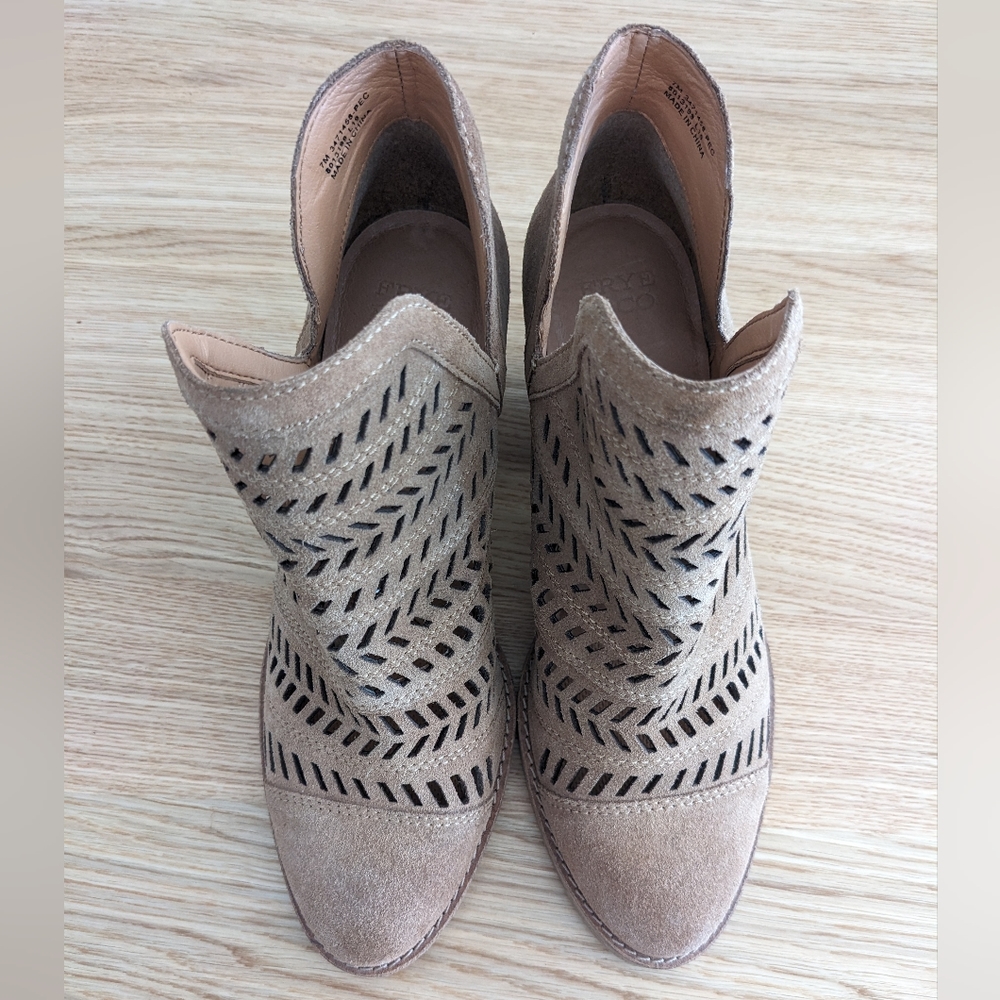 Frye Suede Lasercut Booties